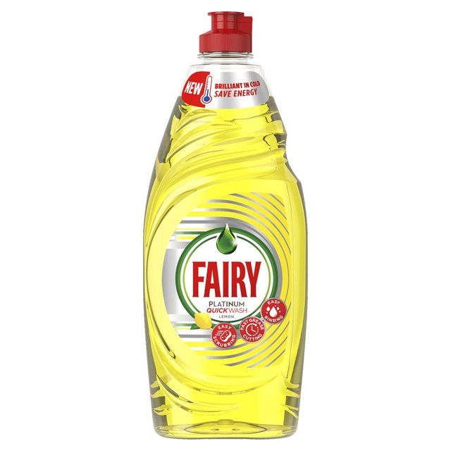 Fairy Platinum Quickwash Lemon Washing Up Liquid