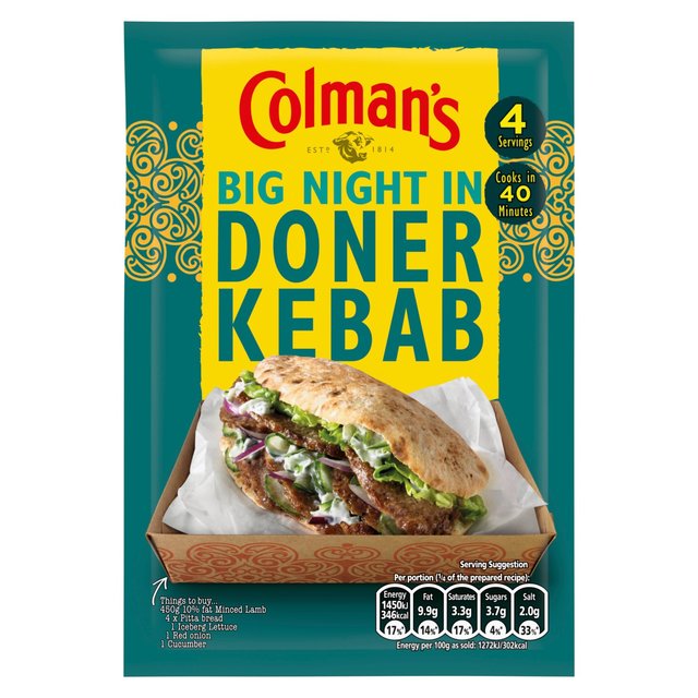 Colman's Doner Kebab Dry Packet Mix WORLD FOODS M&S   