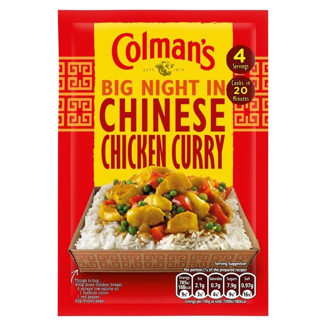 Colman's Chinese Curry Dry Packet Mix Cooking Ingredients & Oils M&S   