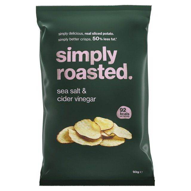 Simply Roasted Sea Salt & Cider Vinegar Crisps Crisps, Nuts & Snacking Fruit M&S   