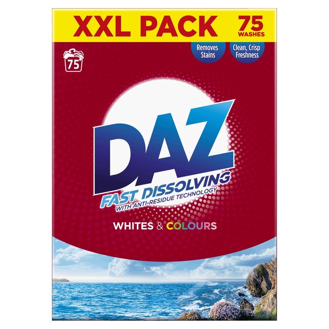 Daz Brilliant White Washing Powder 75 Washes Laundry M&S   