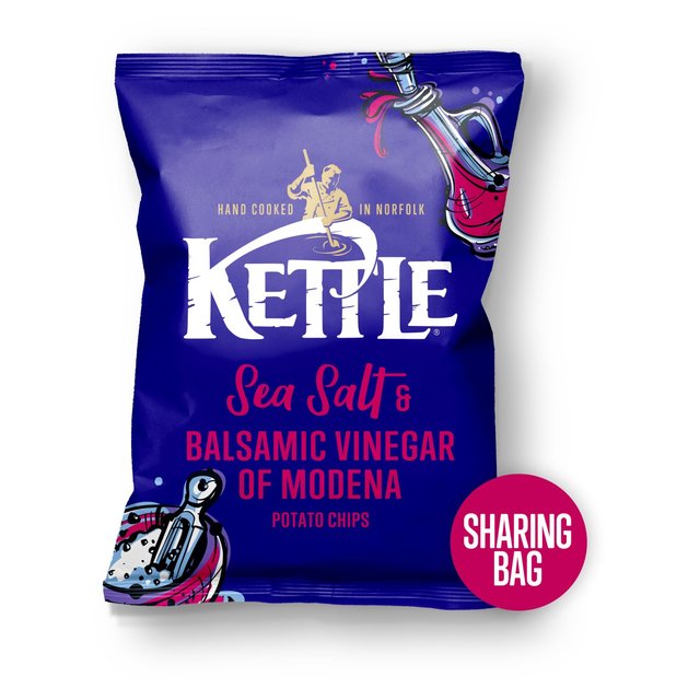 KETTLE Sea Salt & Balsamic Vinegar of Modena Crisps, Nuts & Snacking Fruit M&S   