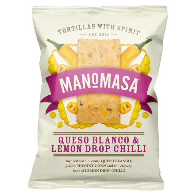 Manomasa Queso Blanco & Lemon Drop Chilli Crisps, Nuts & Snacking Fruit M&S   