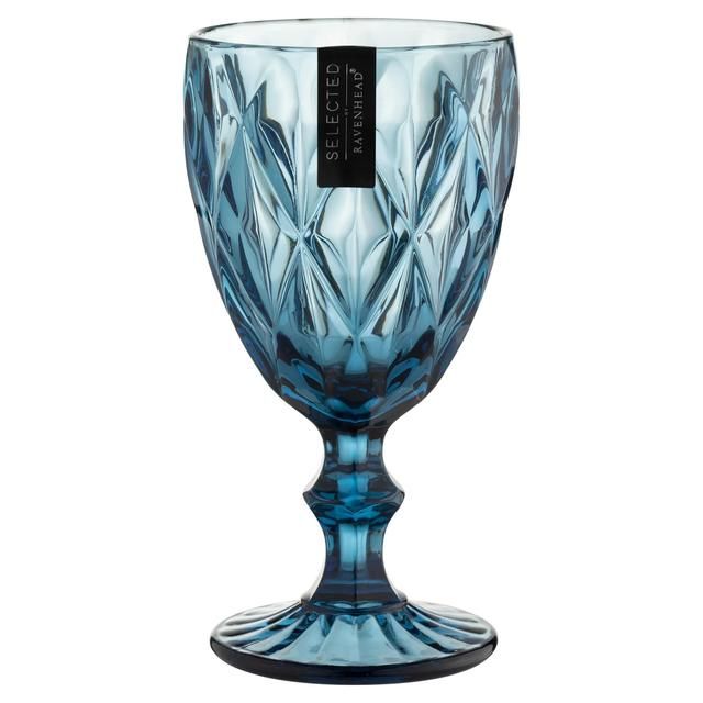 Ravenhead Gemstone Blue Wine Glass 32CL Tableware & Kitchen Accessories M&S   