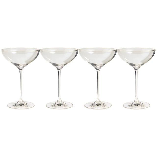 M&S The Sommelier's Edit Set of 4 Champagne Saucers 'One Size Clear Tableware & Kitchen Accessories M&S   