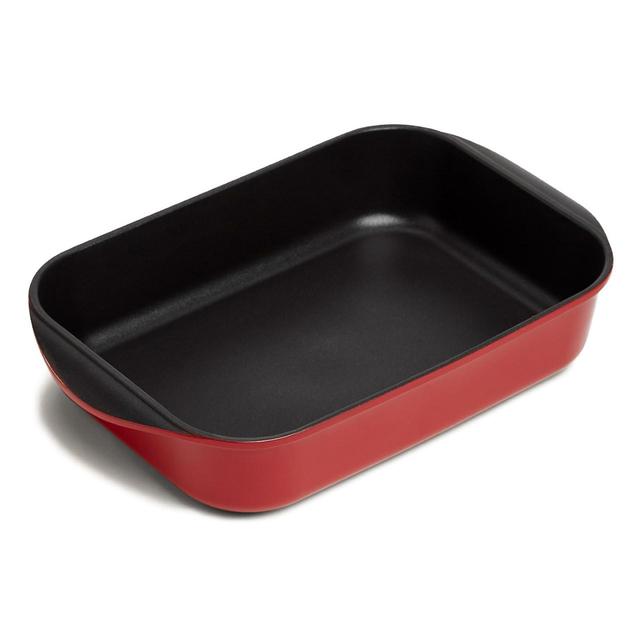 M&S Chef Large Cast Aluminium Roaster, Red