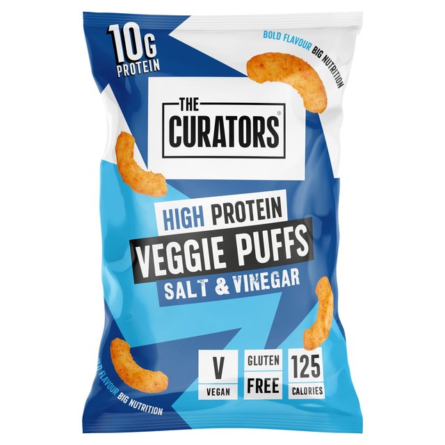 The Curators High Protein Veggie Puffs Salt & Vinegar Crisps, Nuts & Snacking Fruit M&S   