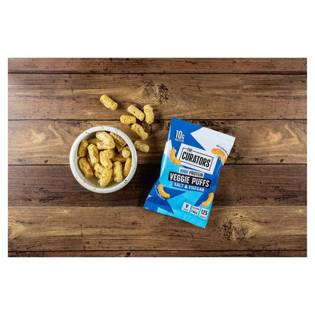 The Curators High Protein Veggie Puffs Salt & Vinegar Crisps, Nuts & Snacking Fruit M&S   