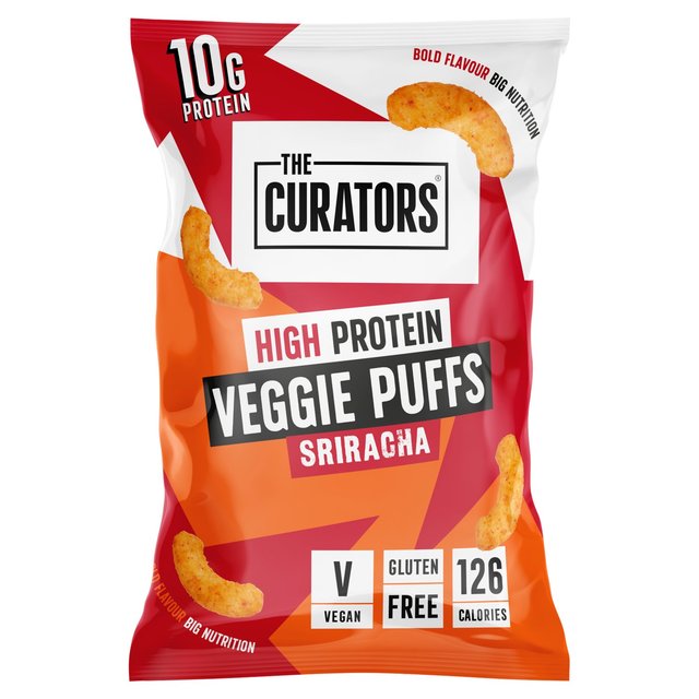 The Curators High Protein Veggie Puffs Sriracha Crisps, Nuts & Snacking Fruit M&S   