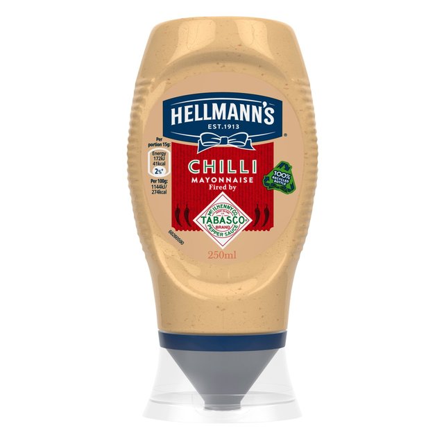 Hellmann's Chilli Squeezy Mayonnaise With Tabasco