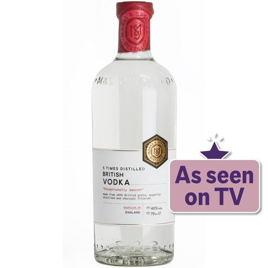 M&S Distilled 5 Times Distilled British Vodka Liqueurs and Spirits M&S Title  