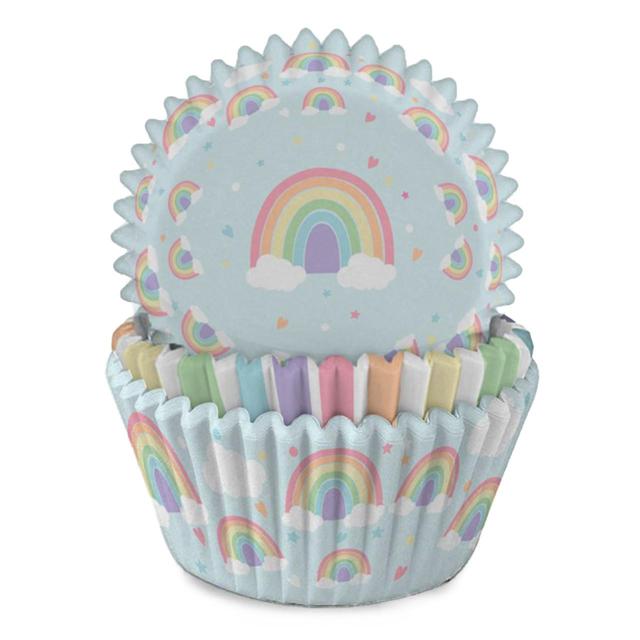 Anniversary House Pastel Rainbow Cupcake Cases Sugar & Home Baking M&S   