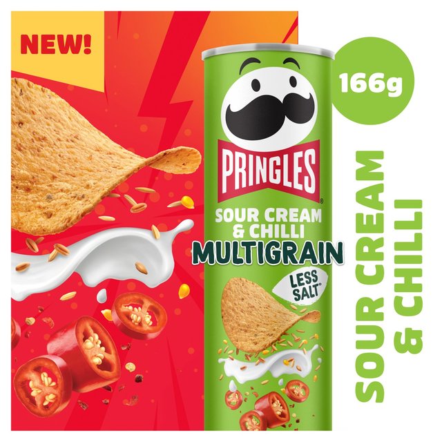 Pringles Multigrain Less Salt Sour Cream & Chilli Sharing Crisps