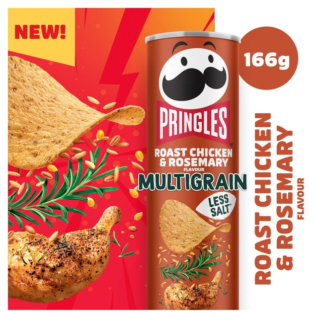 Pringles Multigrain Less Salt Roast Chicken & Rosemary Flavour Crisps