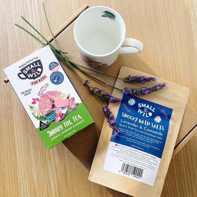 Small & Wild Snoozy Bedtime Box with Mug, Tea and Bath Salts