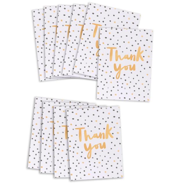 Spotty Thank You Card Pack 10pk Miscellaneous M&S   