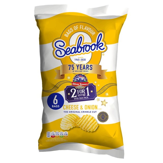 Seabrook Crinkle Cut Cheese & Onion Crisps