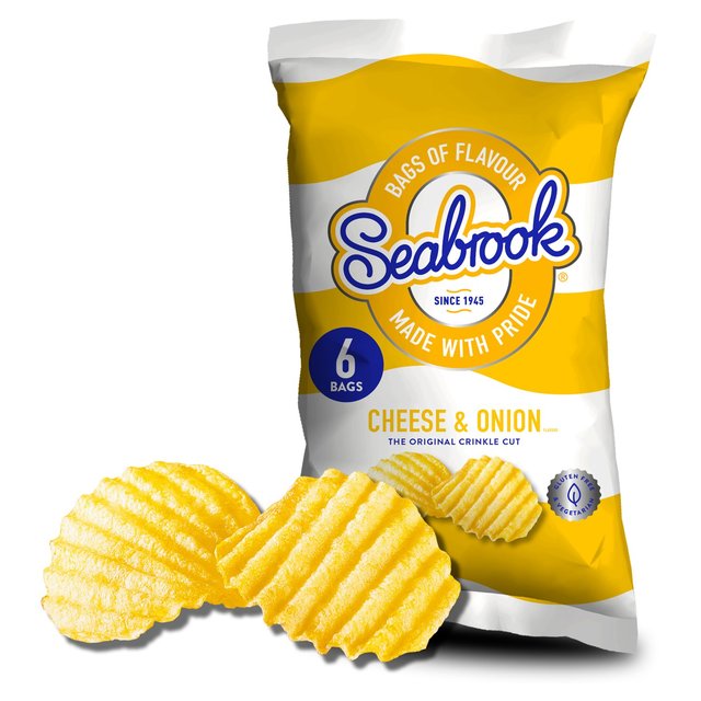 Seabrook Crinkle Cut Cheese & Onion Crisps Snacks & Confectionery M&S   