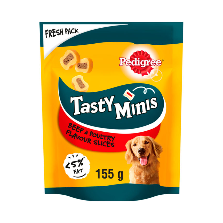 Pedigree Tasty Minis Adult Dog Treats Beef & Poultry Chewy Slices Dog Food & Accessories ASDA   