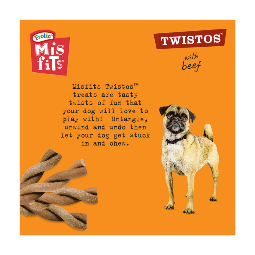 Misfits Twistos Dog Treats with Beef Dog Food & Accessories ASDA   