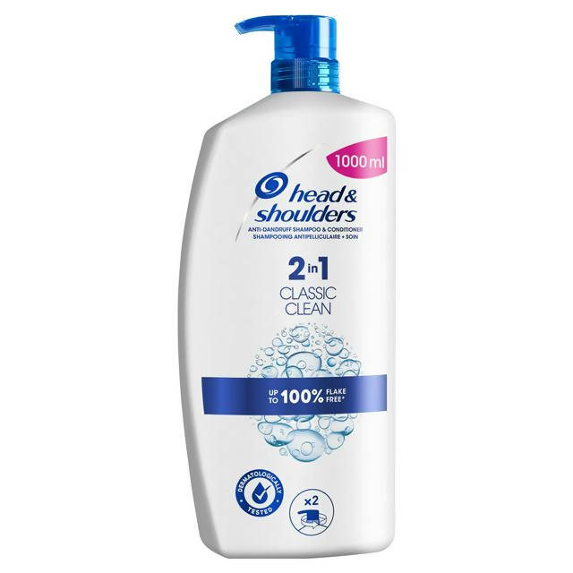 Head & Shoulders Classic Clean 2 In 1 Anti-Dandruff Shampoo 1L 2in1 Sainsburys   