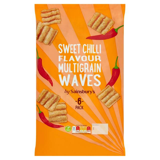 Sainsbury's Sweet Chilli Flavour Multigrain Waves 6x20g