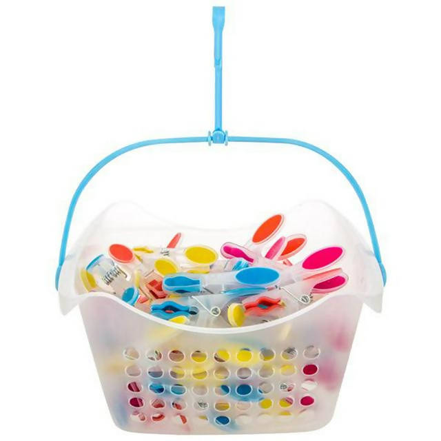 Sainsbury's Home Peg Basket & 50 Soft Grip Pegs