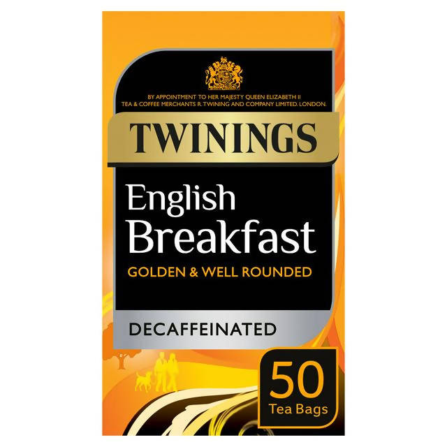 Twinings Decaffeinated English Breakfast Tea, 50 Tea Bags