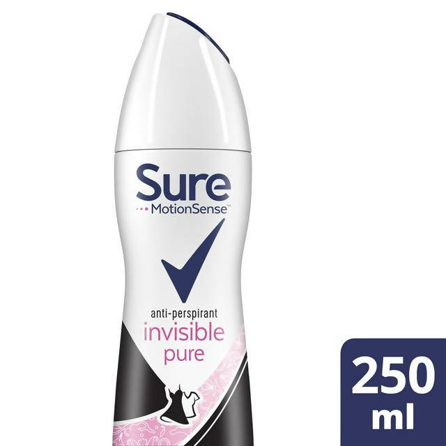 Sure Women Anti-Perspirant Aerosol Deodorant, Invisible Pure 250ml Price Lock Sainsburys   