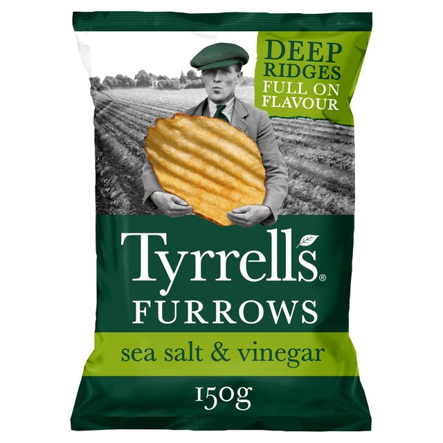 Tyrrells Sea Salt & Vinegar Sharing Crisps Food Cupboard M&S   