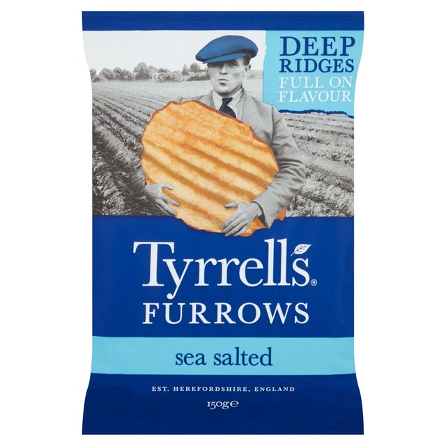 Tyrrells Furrows Sea Salted Sharing Crisps Free from M&S   