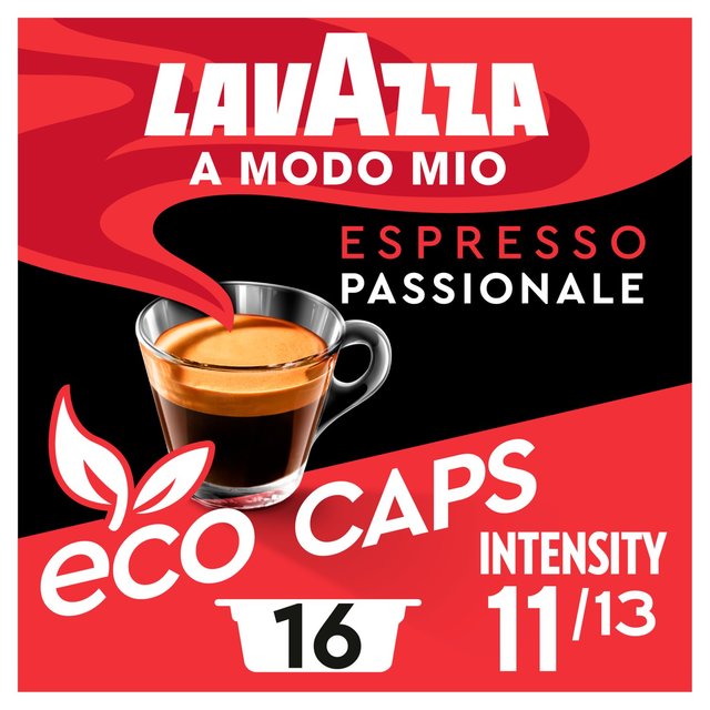 Lavazza A Modo Mio Compostable Passionale Coffee Capsules