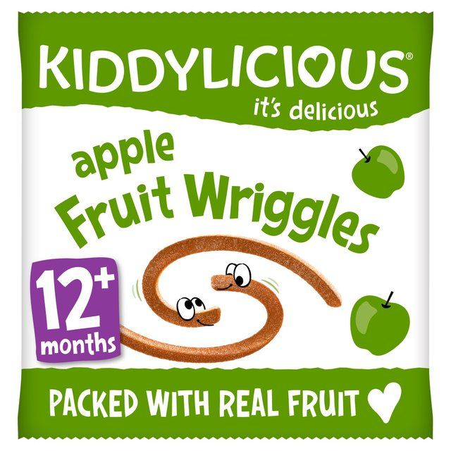 Kiddylicious Apple Fruit Wriggles, 12 mths+