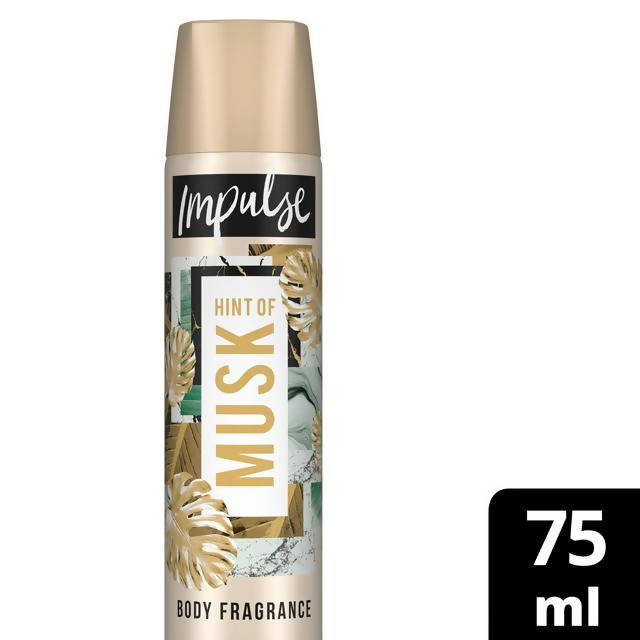 Impulse Body Spray Deodorant, Hint of Musk 75ml