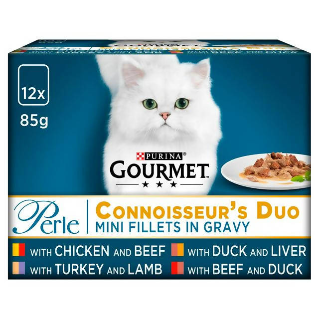 Gourmet Perle Connoisseurs Duo Cat Food Meat 12 X 85g GOODS Sainsburys   