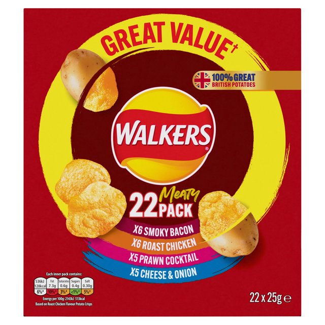 Walkers Meaty Variety Crisps Free from M&S   