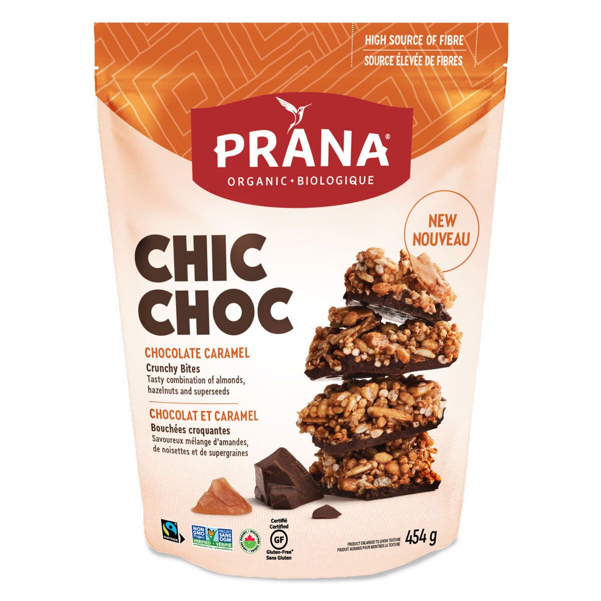 Prana Organic Chic Choc Chocolate Caramel Crunchy Bites, 454g GOODS Costco UK   