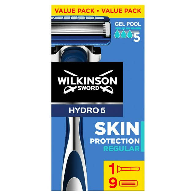 Wilkinson Sword Hydro 5 Skin Protection Men's Razor with 9 Blades Regular