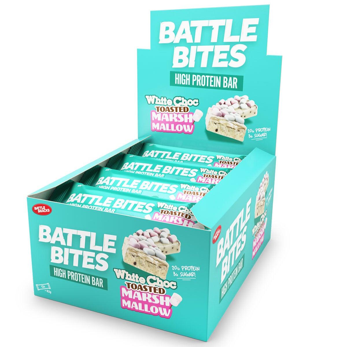 Battle Bites White Chocolate Toasted Marshmallow Protein Bar, 12 x 62g GOODS Costco UK   
