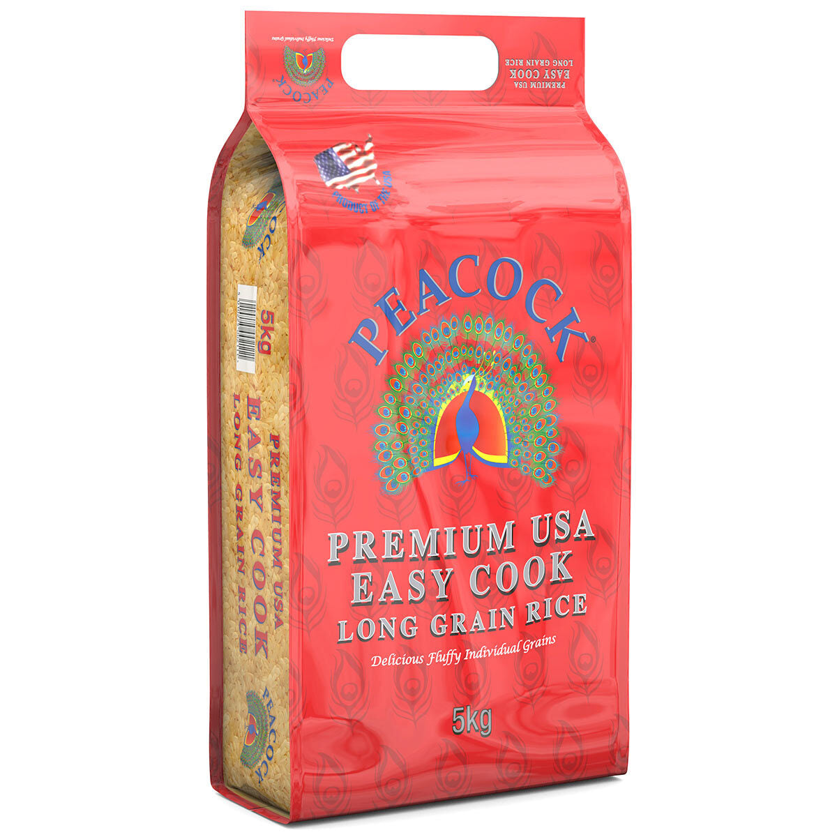 Peacock Premium USA Easy Cook Long Grain Rice, 5kg - McGrocer