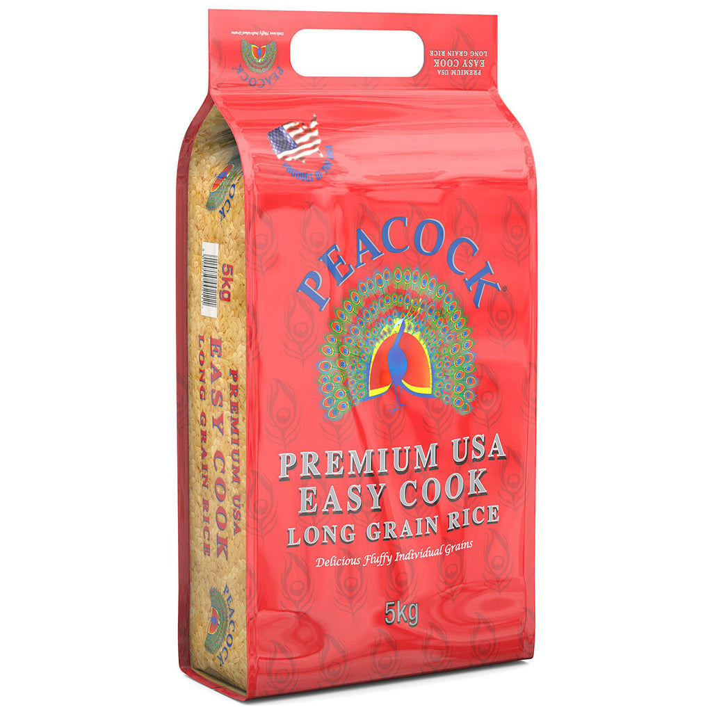 Peacock Premium USA Easy Cook Long Grain Rice, 5kg