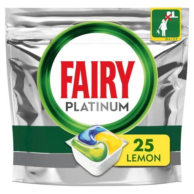 Fairy Platinum Dishwasher Tabs Lemon x25 GOODS Sainsburys   