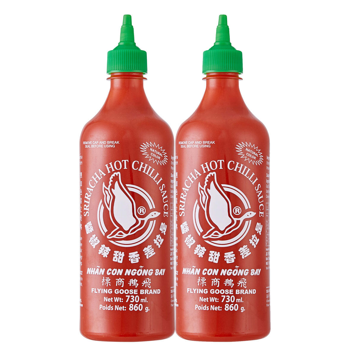Flying Goose Sriracha Hot Chilli Sauce, 2 x 730ml - McGrocer