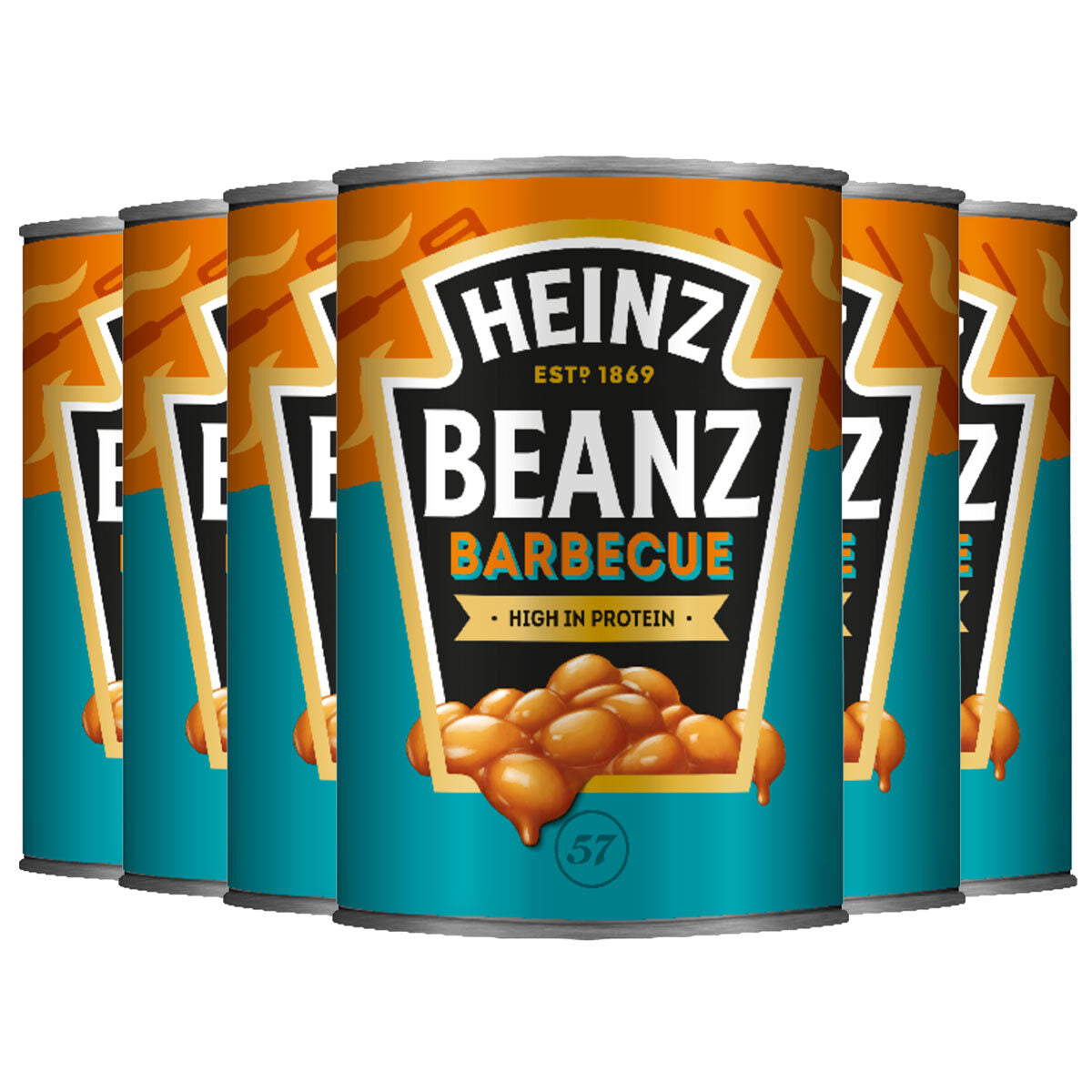 Heinz Baked Beans Barbecue, 6 x 390g - McGrocer