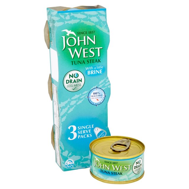 John West No Drain Tuna Steaks in Brine Canned & Packaged Food M&S Default Title  