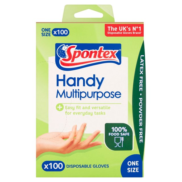 Spontex Handy Multi-Purpose Disposable Gloves Latex Free & Powder Free