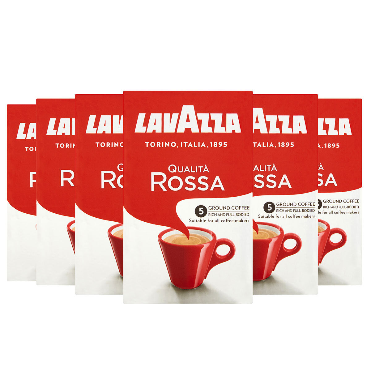Lavazza Qualita Rossa Ground Coffee, 6 x 500g Coffee Beans Costco UK weight  