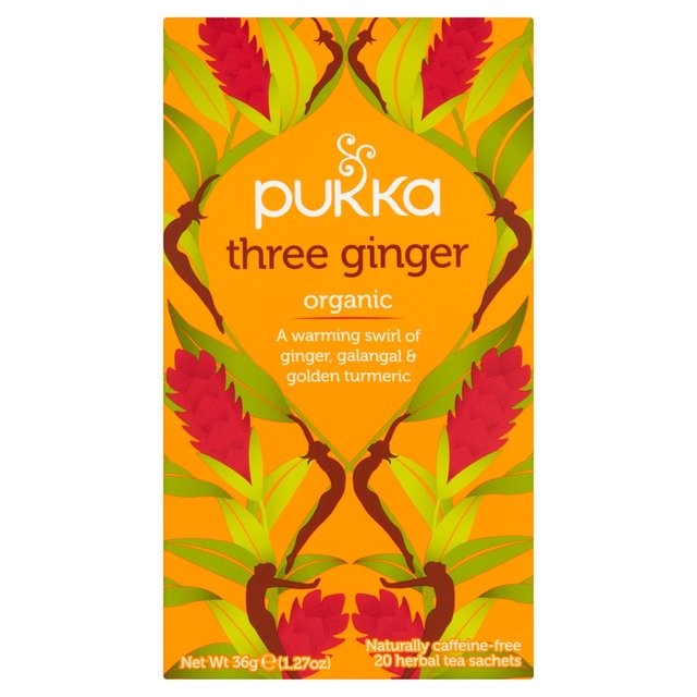 Pukka Organic Three Ginger Tea Bags Food Cupboard M&S   