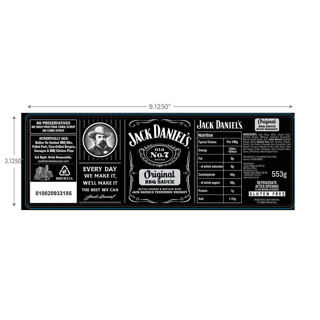 Jack Daniel's Original BBQ Sauce, 2 x 553g