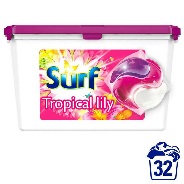 Surf Tropical Lily 3-in-1 Washing Capsules 32 Washes